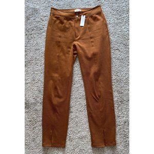 Maeve by Anthropologie High Waist Slit Ankle Pant Bronze NWT Size 6